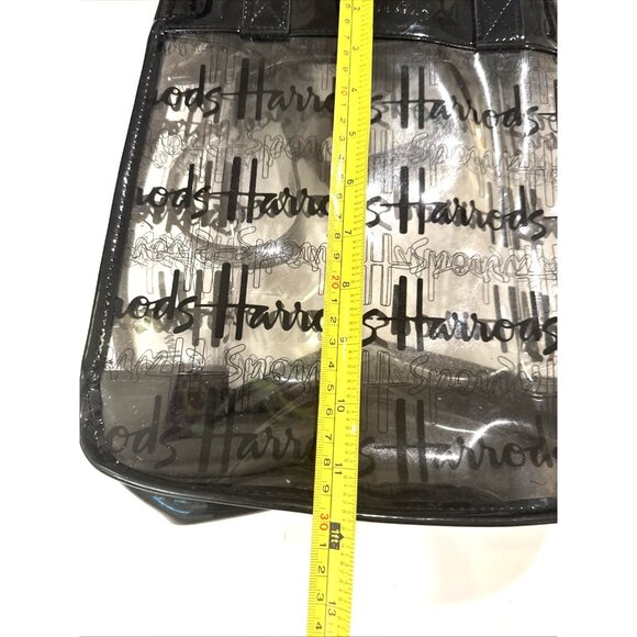 HARRODS Clear Tote Bag Double Handles Open Top - Picture 4 of 6